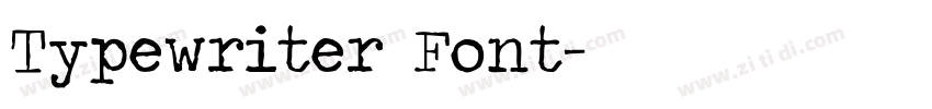 Typewriter Font字体转换